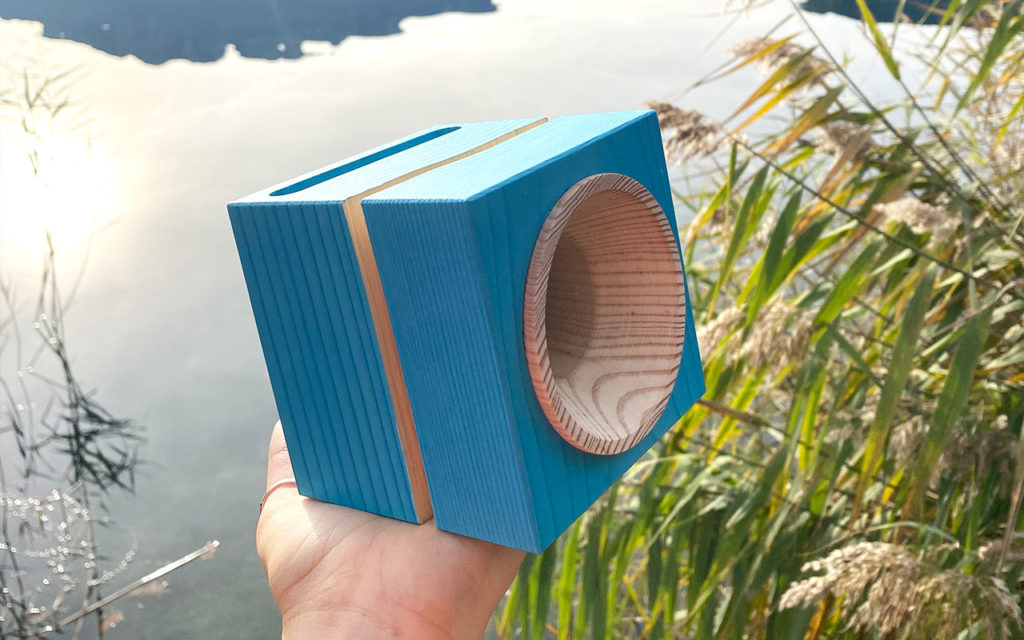 VAA Cube amplificatore per telefono regalo sostenibile